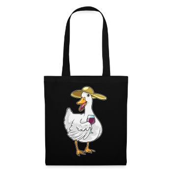 Duck red wine - Tote Bag - black - Front