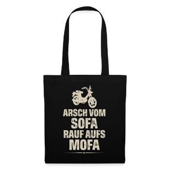 Mofa Mofafahrer - Stoffbeutel - Schwarz - Vorne