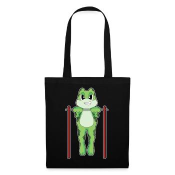 Grenouille Bodybuilder Tractions Musculation - Sac en tissu - noir - Devant