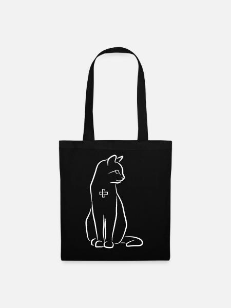Tierarzt Katze - Stoffbeutel - Schwarz