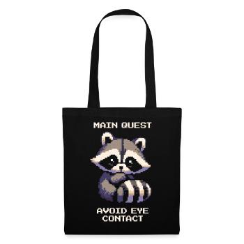 Quête principale : Éviter le contact visuel | Introversion - Sac en tissu - noir - Devant