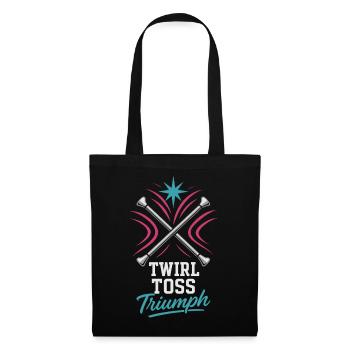 Baton Twirler Majorette Captain Squad Club - Tote Bag - black - Front