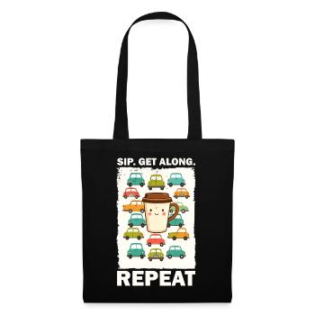 Playful coffee mug with cars - Tote Bag - black - Front