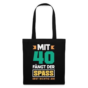 Funny 40th Birthday Gift Birthday Shirt - Tote Bag - black - Front