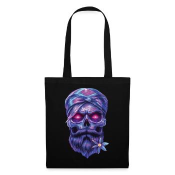 Mystical skull with talisman and edelweiss - Tote Bag - black - Front