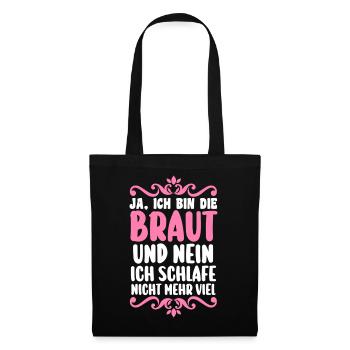 Enterrement de vie de garçon Équipe Mariée Enterrement de vie de jeune fille - Sac en tissu - noir - Devant