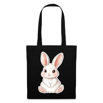 Hase - Stoffbeutel - Schwarz - Vorne
