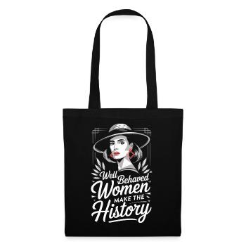 Les femmes bien élevées écrivent l'histoire - Sac en tissu - noir - Devant