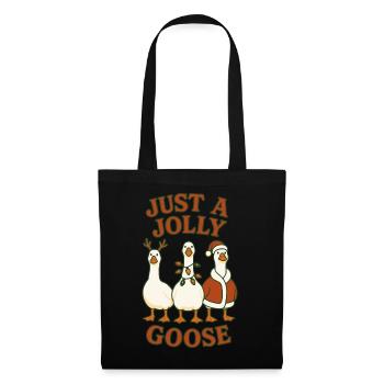 Noël juste une oie joyeuse design amusant - Sac en tissu - noir - Devant