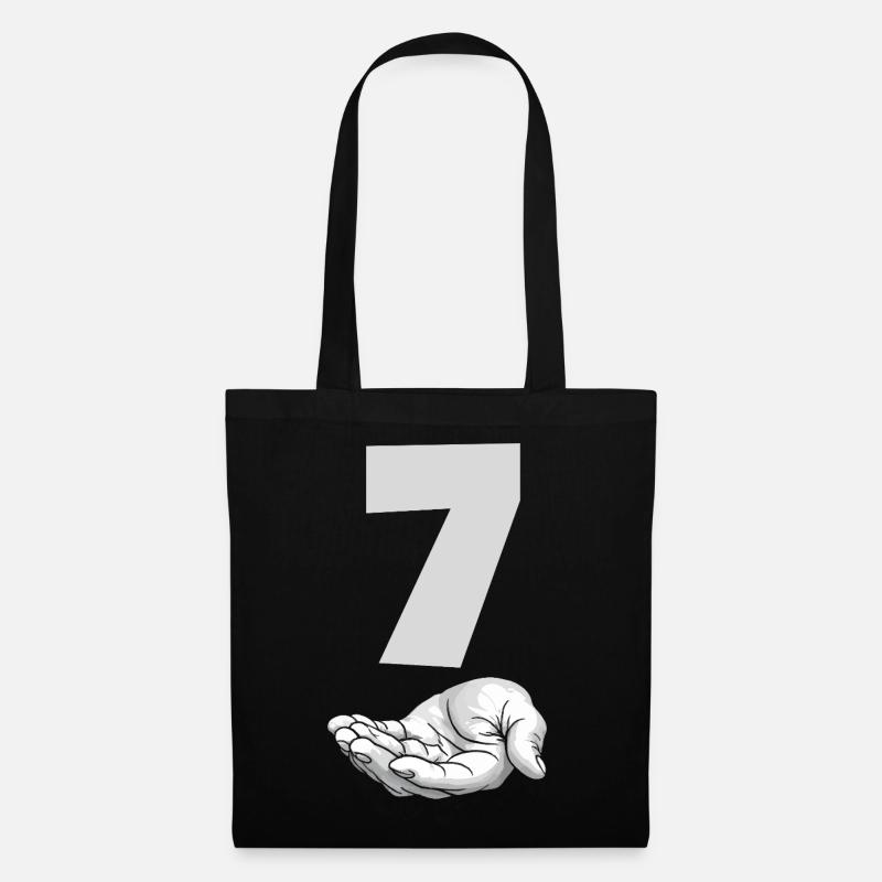 Lustiges Seven Meme Hand Gen Alpha Trend Witz - Stoffbeutel - Schwarz