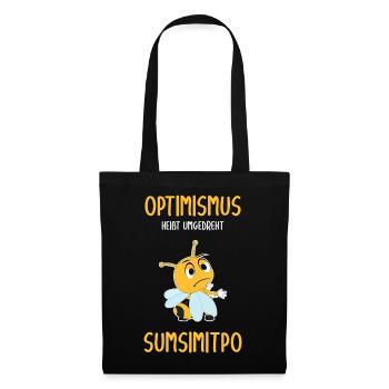 Abeille comique drôle Sumsimitpo - Sac en tissu - noir - Devant