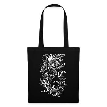 FLEURIR - Sac en tissu - noir - Devant