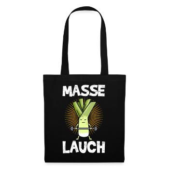 Haltérophile MASS LEEK Gym Drôle - Sac en tissu - noir - Devant