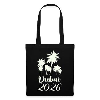 Dubai Palmen 2026 Script - Stoffbeutel - Schwarz - Vorne