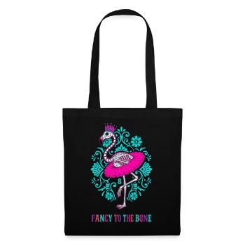 Fancy To The Bone 8e anniversaire Flamant rose - Sac en tissu - noir - Devant