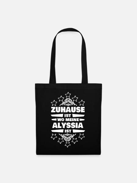 Geschenk für Alyssia - Stoffbeutel - Schwarz