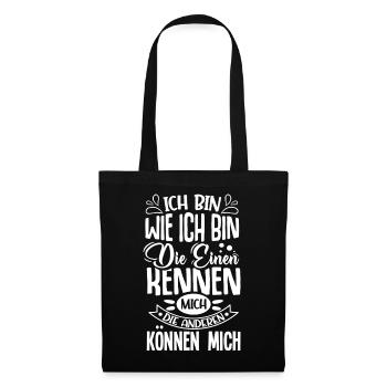 Je suis comme je suis, celui qui peut me connaître - Sac en tissu - noir - Devant