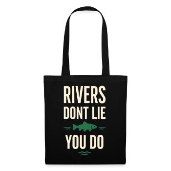 La pêche à la mouche dans les eaux du Nord – - Sac en tissu - noir - Devant