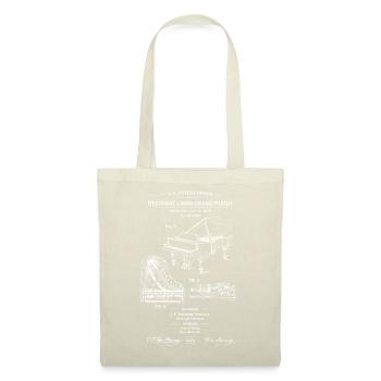 Plan de piano breveté vintage - Sac en tissu - nature - Devant