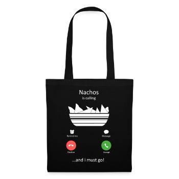 Nachos is Calling And I Must Go Funny Food Art - Tote Bag - black - Front