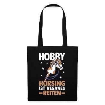 Steckenpferd Hobbyhorse Hobby Horsing - Stoffbeutel - Schwarz - Vorne