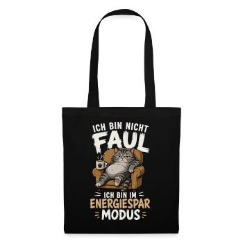 Ich Bin Nicht Faul Ich Bin Im Energiesparmodus - Stoffbeutel - Schwarz - Vorne