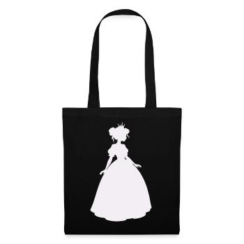 Princess silhouette in ball gown - Tote Bag - black - Front