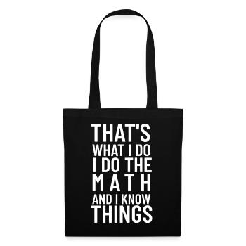 Funny Math Teacher Mathematics Lover Gift for Nerd - Tote Bag - black - Front