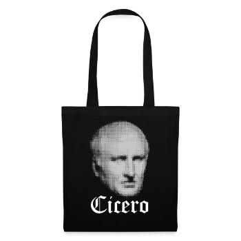 Cicero-Kopf - Stoffbeutel - Schwarz - Vorne