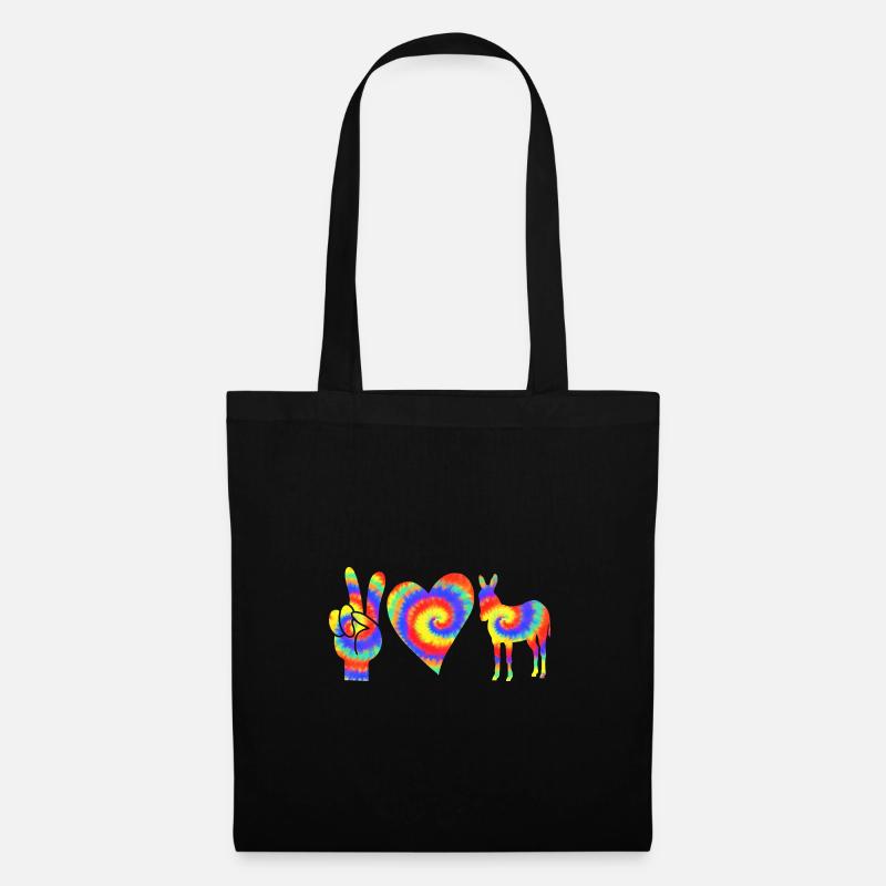 Âne - Sac en tissu - noir