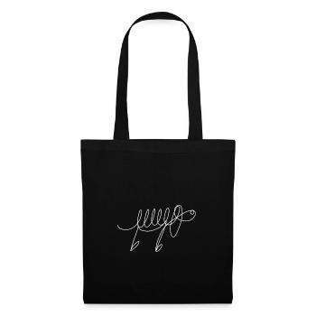 Teckel abstrait Lineart - Sac en tissu - noir - Devant