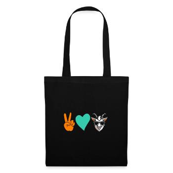 Chèvres - Sac en tissu - noir - Devant