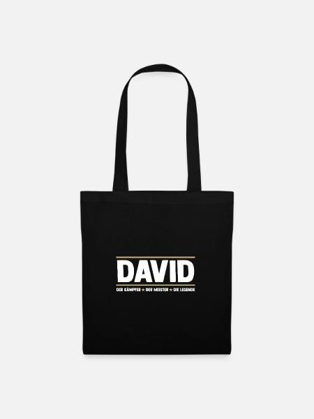 David - Stoffbeutel - Schwarz