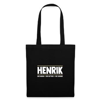 Henrik - Stoffbeutel - Schwarz - Vorne