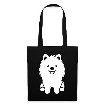 Chien Samoyède - Sac en tissu - noir - Devant