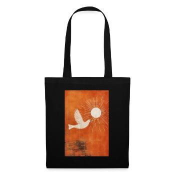 Minimaliste Dove Art Mural Moderne - Sac en tissu - noir - Devant