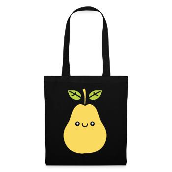 Poire - Sac en tissu - noir - Devant