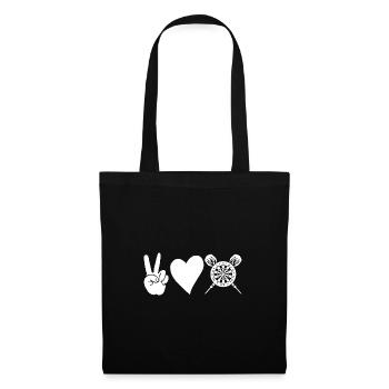 Joueur de fléchettes Fléchettes - Sac en tissu - noir - Devant