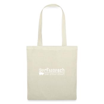 dorf mensch kind stolz drauf spruch geschenk idee - Stoffbeutel - Natur - Vorne