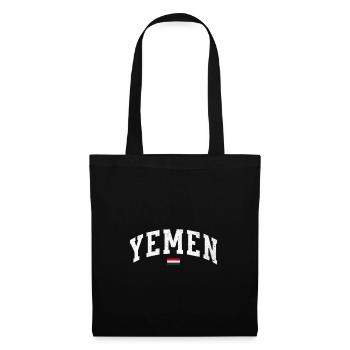 Unterstützen Sie den Jemen: Yemeni Heritage Design - Stoffbeutel - Schwarz - Vorne