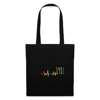 Heartbeat Heartline Heart Rate 1981 Shirt - Tote Bag - black - Front