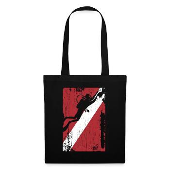 Scuba Diving Flag Diver Dive Water Oze - Tote Bag - black - Front