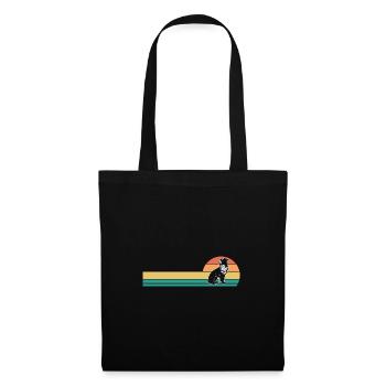 Border Collie - Sac en tissu - noir - Devant