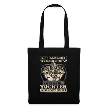 Meine Tochter - Stoffbeutel - Schwarz - Vorne