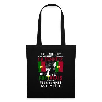 Tempête Portugais - Sac en tissu - noir - Devant