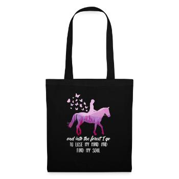 Chevaux cavaliers sort les amateurs de chevaux dames - Sac en tissu - noir - Devant