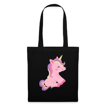 Einhorn - Stoffbeutel - Schwarz - Vorne