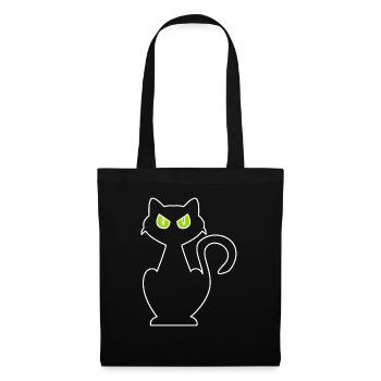 Wütende Katze - Stoffbeutel - Schwarz - Vorne