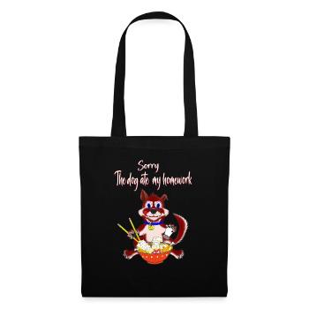 The dog ate my homework - Tote Bag - black - Front