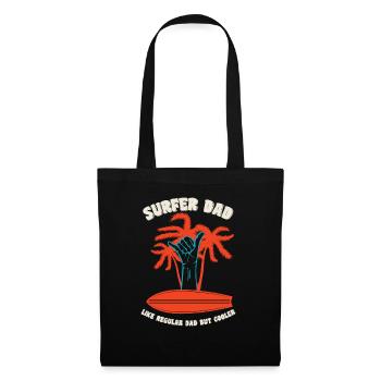 Surfer dad unisex surfer T-shirt - Tote Bag - black - Front